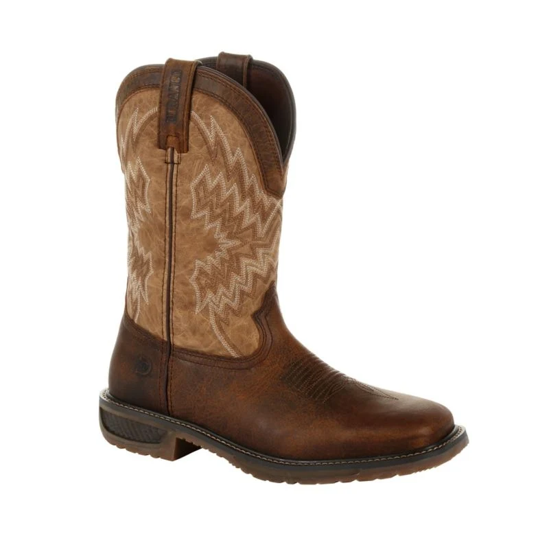 Durango Mens WorkHorse Steel Boots Saddle Brown and Peanut / 14 D