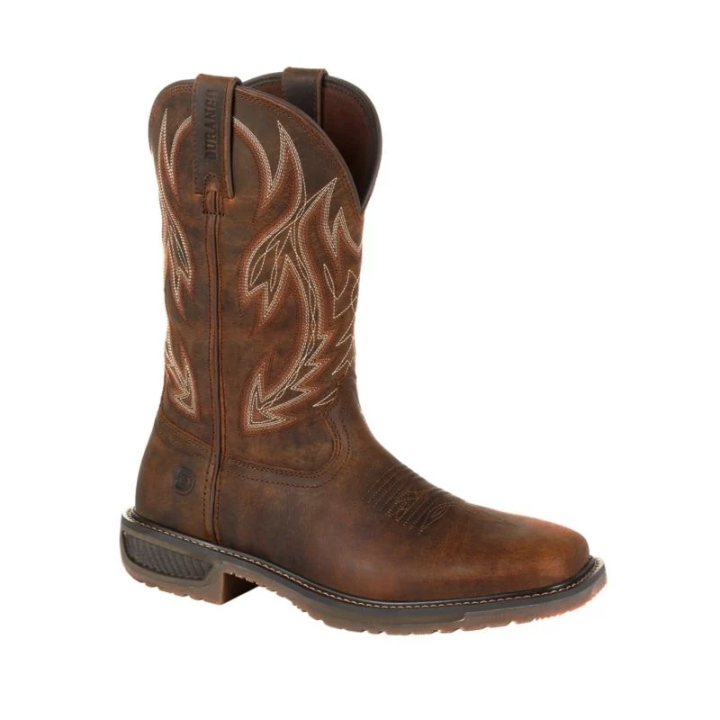 Durango Mens WorkHorse Sq Toe Boots Prairie Brown / 10 D