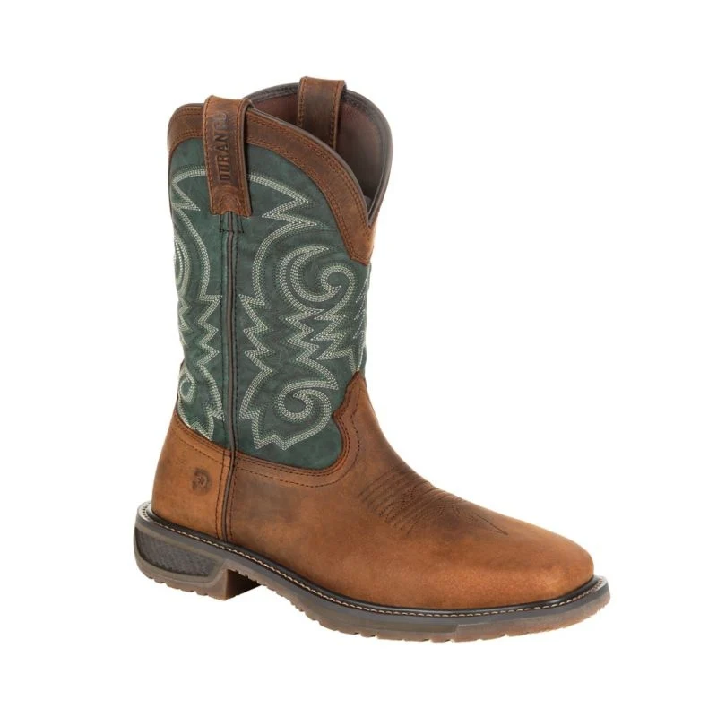 Durango Mens WorkHorse Steel Boots Saddle Brown and Peanut / 8 EE