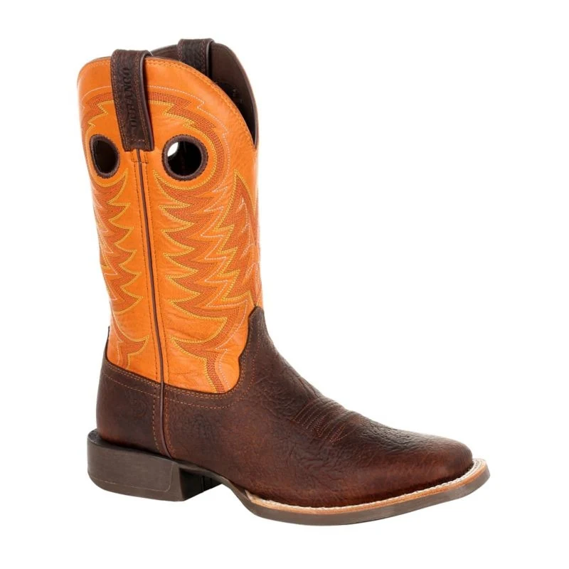 Durango Mens Rebel Pro Sq Boots Bay Brown and Monarch Orange / 7.5 EE