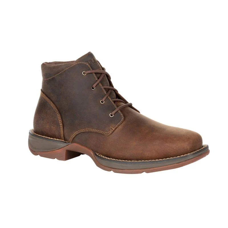 Durango Mens Rebel Square-Toe Chukka Brown / 9.5D