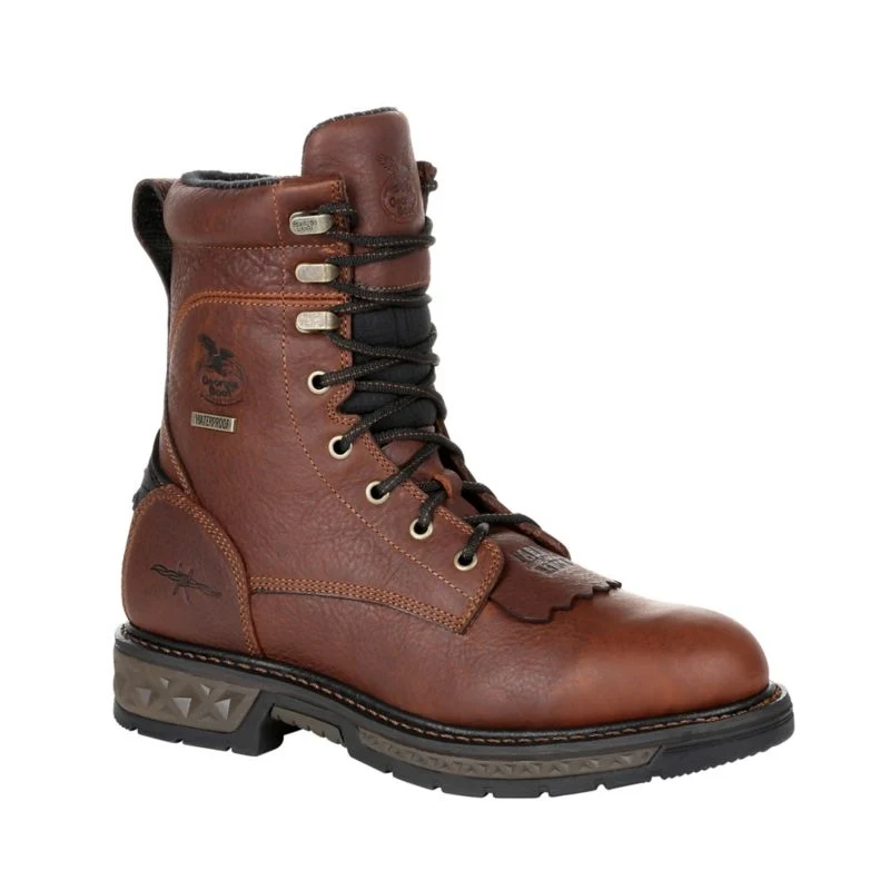 Georgia Boot Mens Rnd Toe Lacer Boot Brown / 7 W