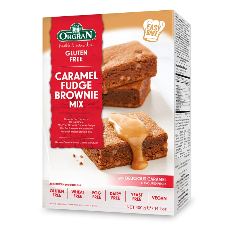 Premezcla P/brownies Orgran C/salsa De Caramel