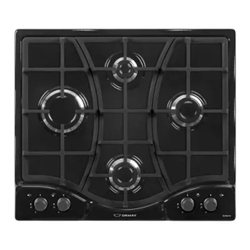 Anafe De Empotrar Multigas Ormay Top Gourmet Tecno N Negro Acero