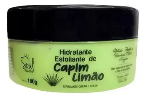 HIDRATANTE ESFOLIANTE DE CAPIM LIMÃO - 180g - SOUL COSMÉTICOS
