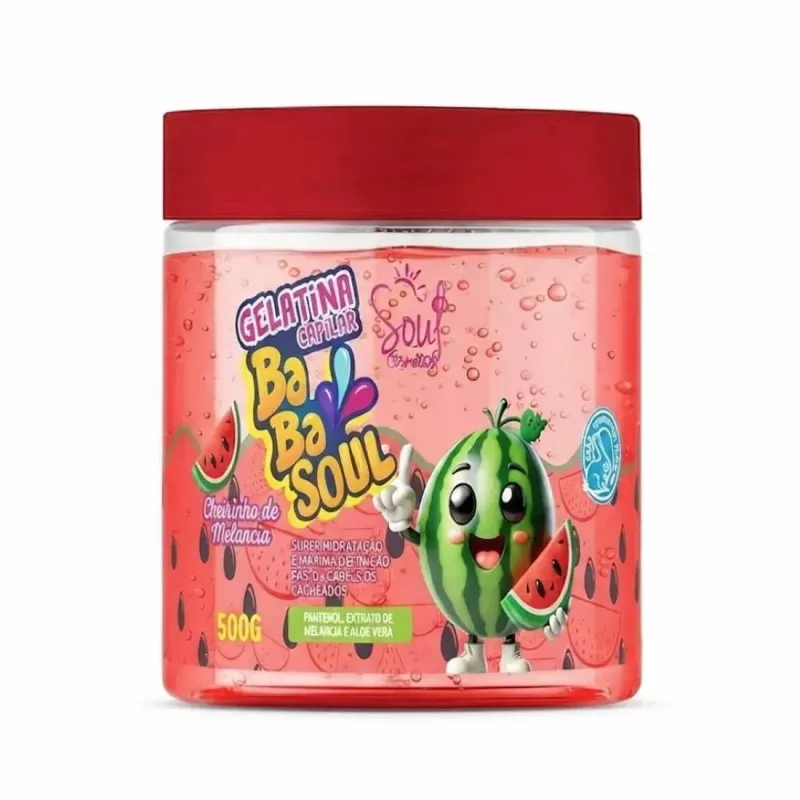 Gelatina Capilar Babasoul Soul Cosméticos Melancia 500g