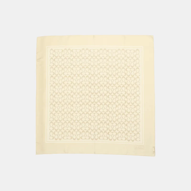 Lenço Vintage Signature Coach Off White