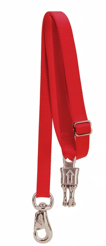 Tory Leather Adjustable Nylon Cross Tie Black Red / One Size
