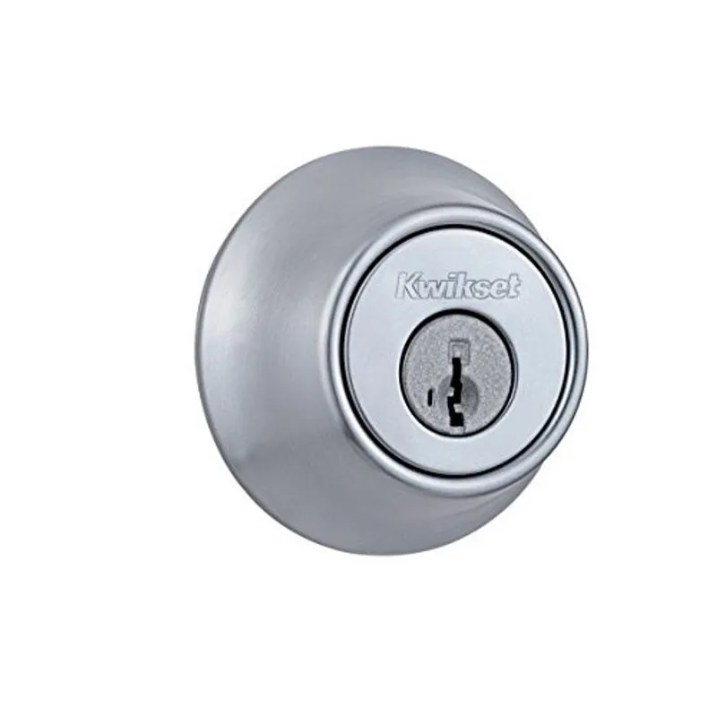 Kwikset 660 Single Cylinder Deadbolt com SmartKey Security no Chrome de Cetim
