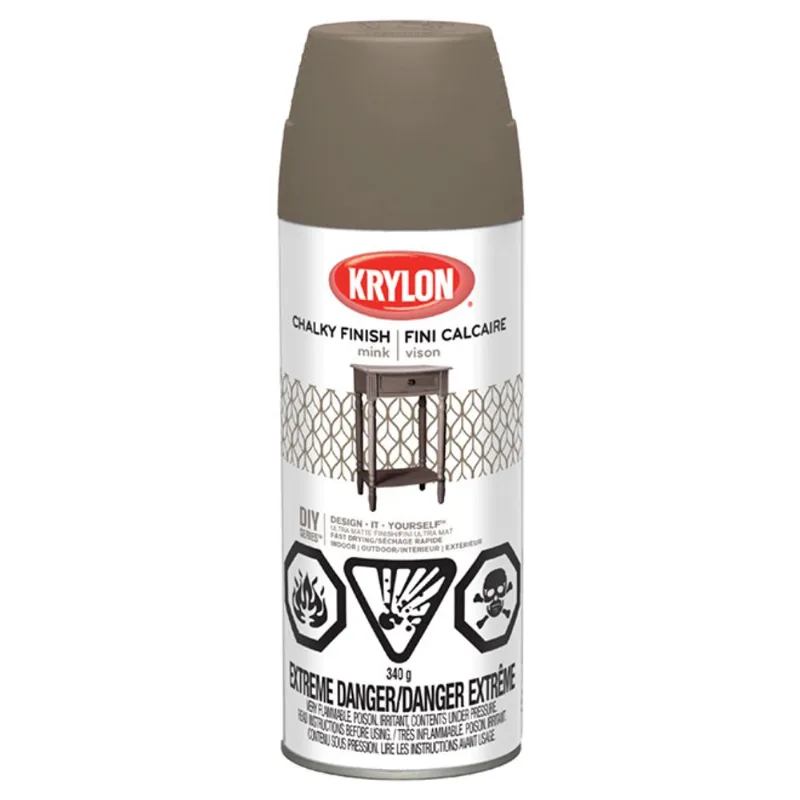 Krylon Chalky Finish Aerosol Spray Paint - Matte - Mink - 340 g