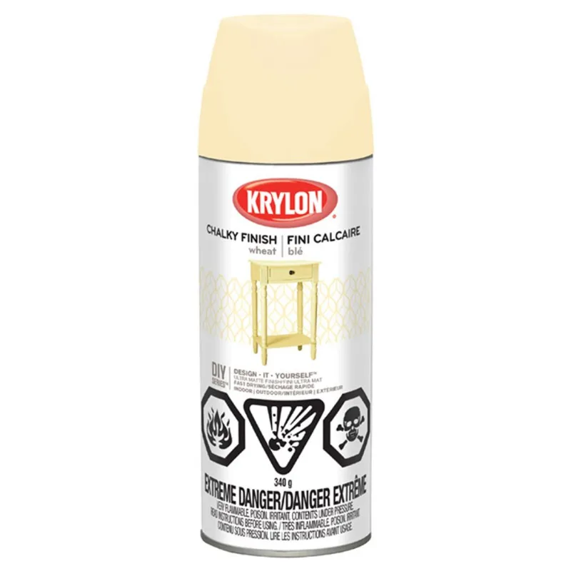 Krylon Chalky Finish Aerosol Spray Paint - Matte - Wheat - 340 g