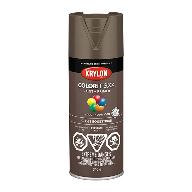 Krylon COLORmaxx 340 g Indoor/Outdoor Gloss Paint and Primer - Equestrian Brown