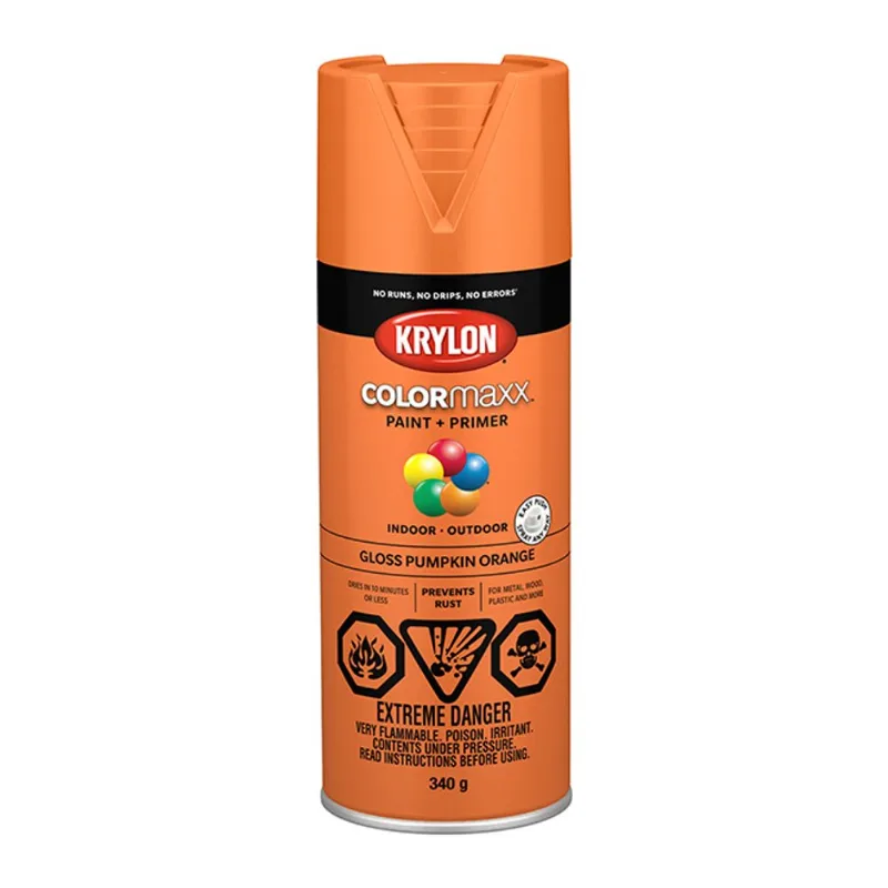 Krylon COLORmaxx 340 g Indoor/Outdoor Gloss Paint and Primer - Pumpkin Orange