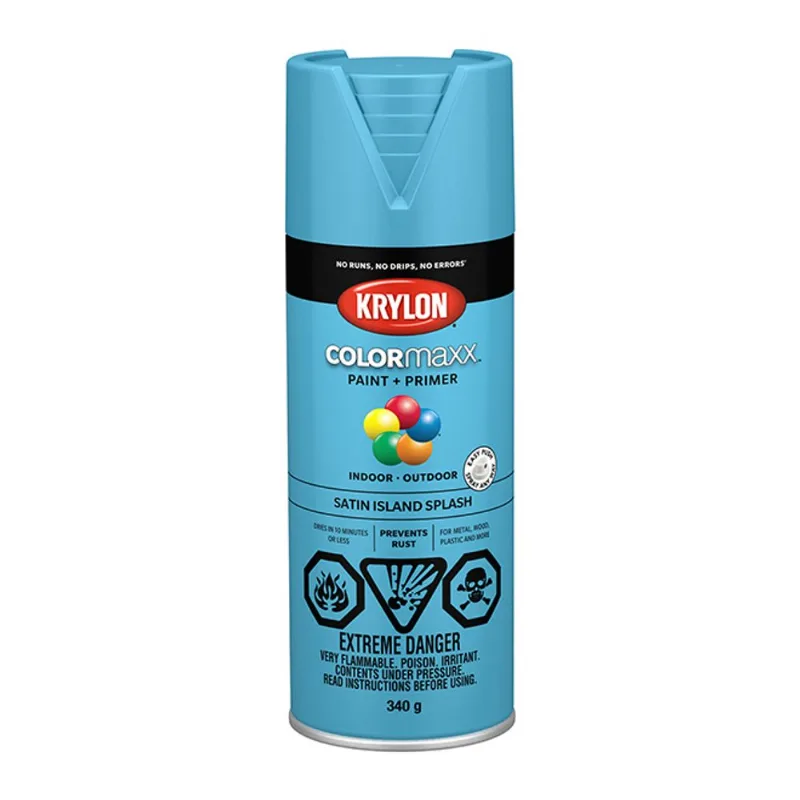 Krylon Colormaxx Aerosol Paint and Primer - Satin - Island Splash - 340 g