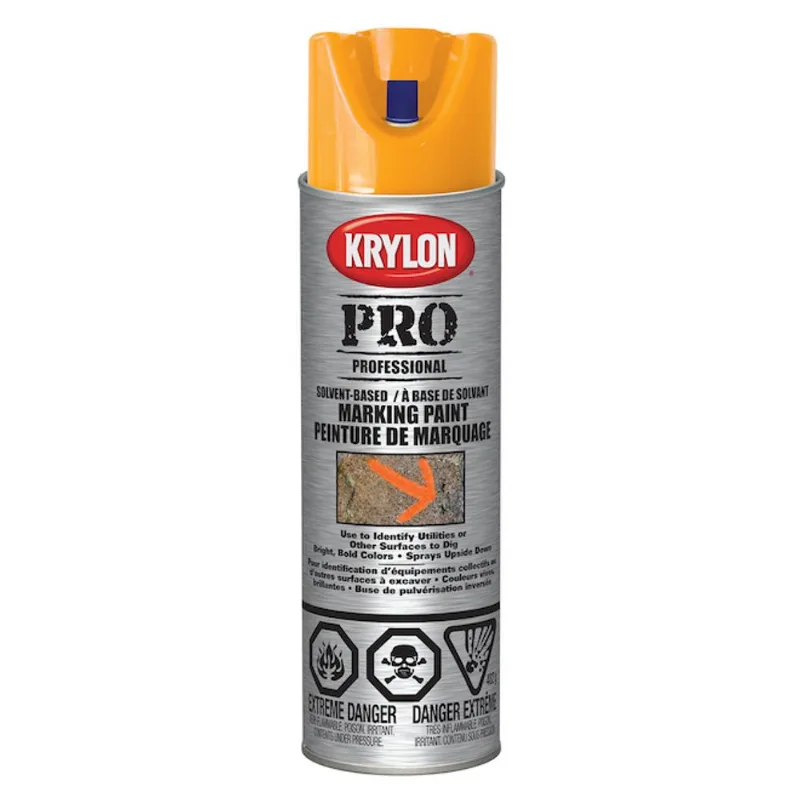 Krylon Contractor Marking Spray Paint - Solvent-Based - Orange - 482 g