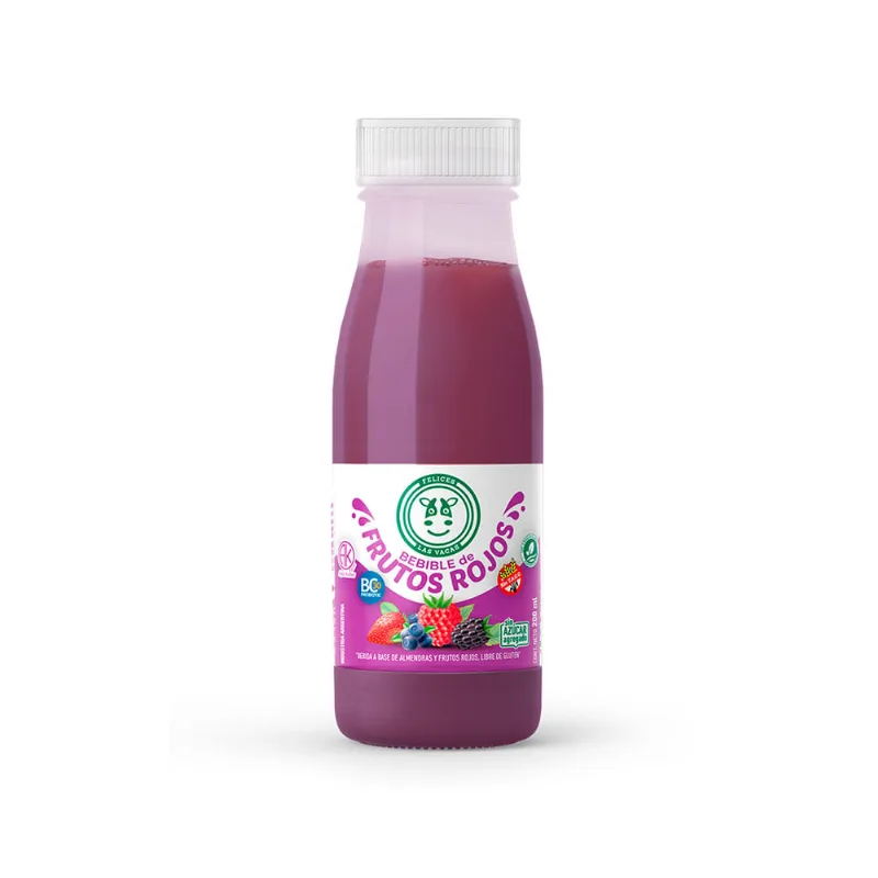 Beb Base Alm F.rojos Felices Las Vacas 200cc Bebida Base Almendras Frutos Rojos Felices Las Vacas 200cc