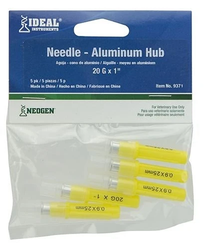 Ideal Aluminum Hub Needle 5 Pack 18G x 1.5"