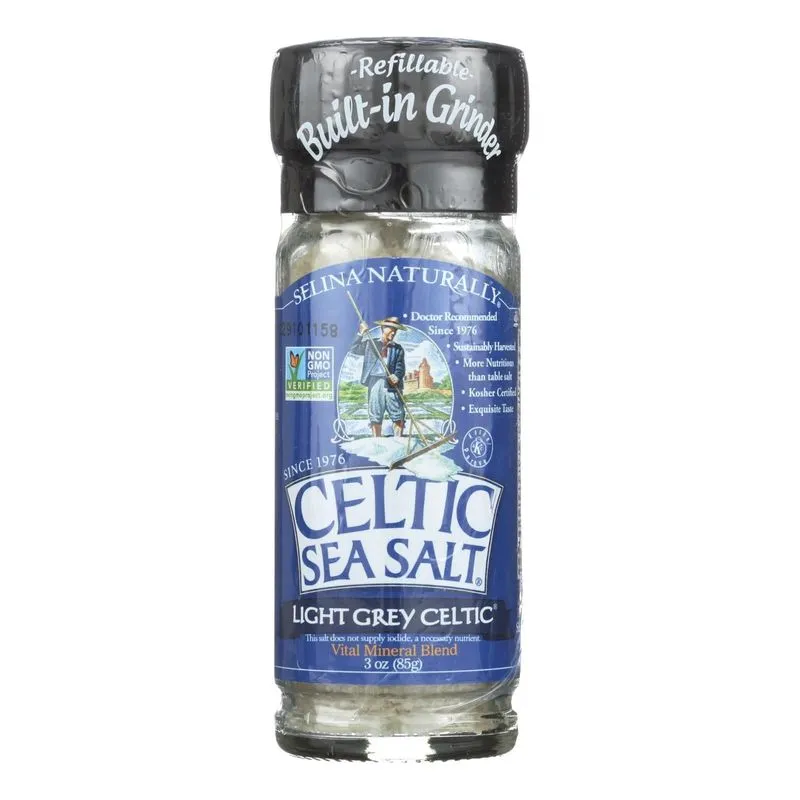 Salt Grinder Celtic Sea Salt Light Grey, Caixa De 6 A 90 Ml