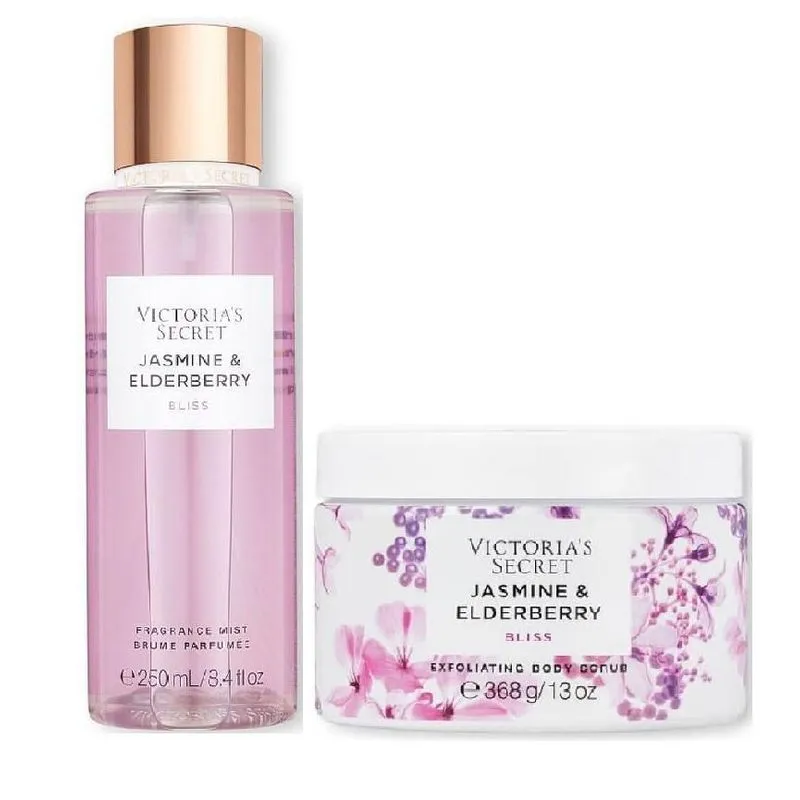 Conjunto Victoria's Secret Jasmine Body Splash E Esfoliante