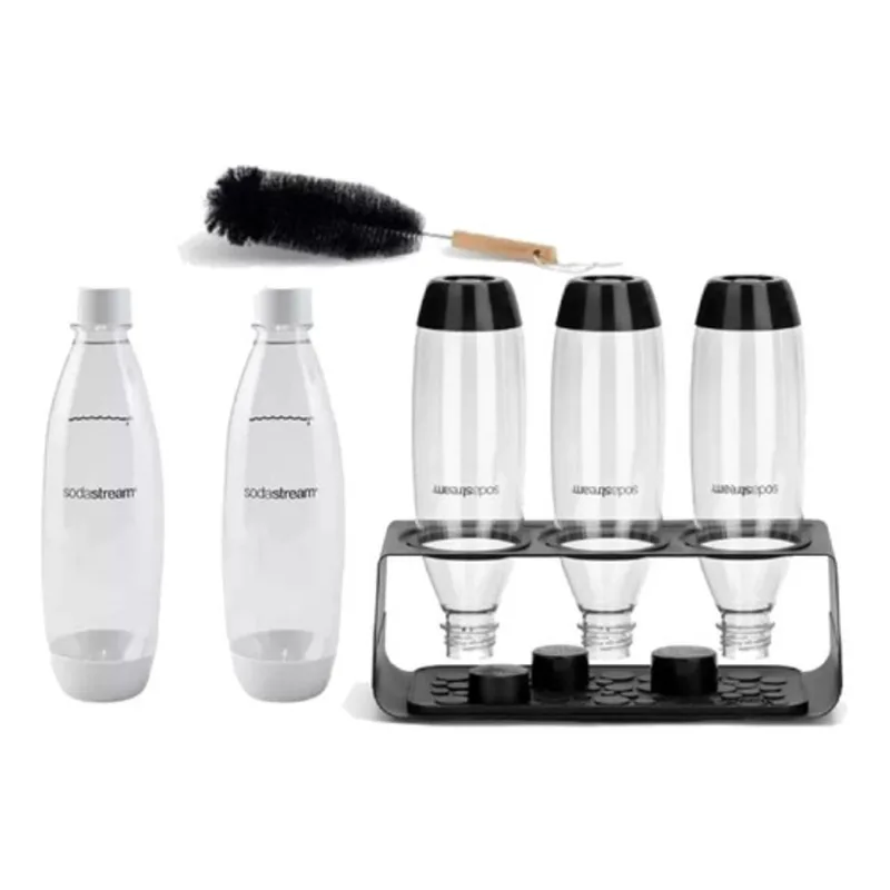 Pack Secador De Botellas + 2 Botellas De 1 Litro Y Cepillo