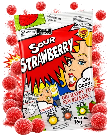 HAPPY TIME SOUR STRAWBERRY 16GR