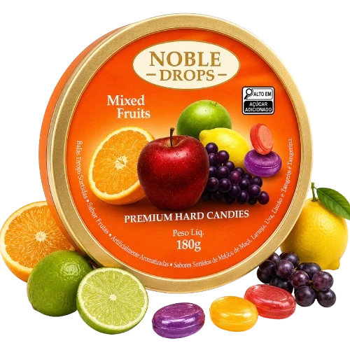 NOBLE DROPS CANDIES MIXED FRUIT 180GR