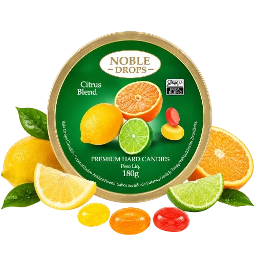 NOBLE DROPS PREMIUM HARD CANDIES CITRUS BLEND 180GR