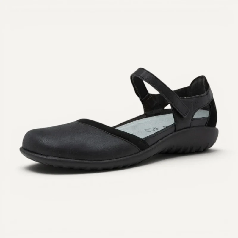 tekapo mary jane black leather combo 39