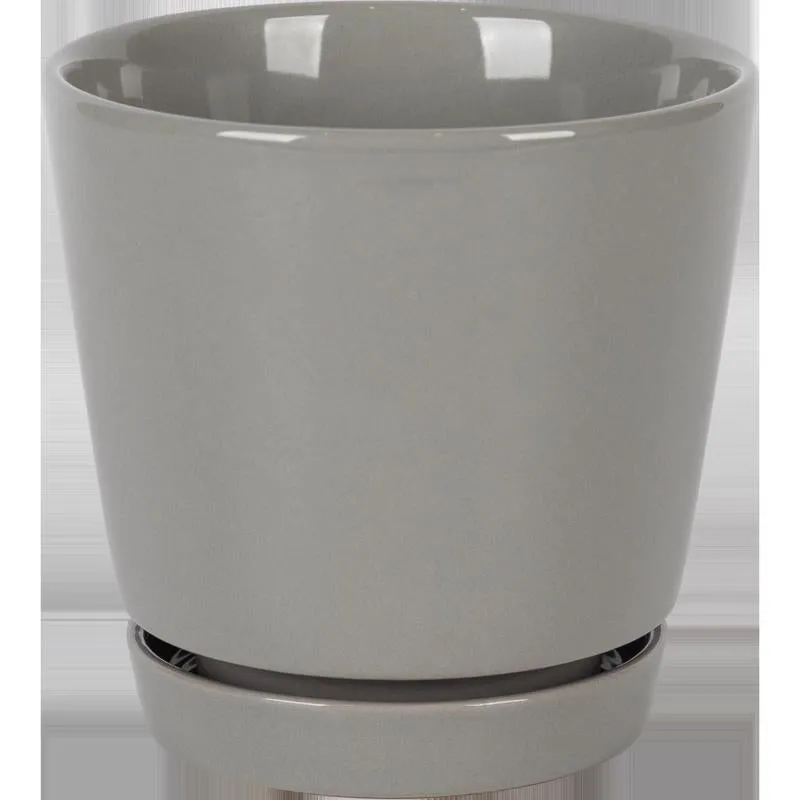 Pires Ceramic Flair Planter Border Concepts, 20 Cm, Cinza, Pacote Com 4