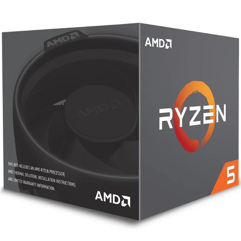 Processador AMD Ryzen 5 2600, Cooler Wraith Stealth, Cache 19MB, 3.4GHz (3.9GHz Max Turbo), AM4, Sem Vídeo - YD2600BBAFBOX