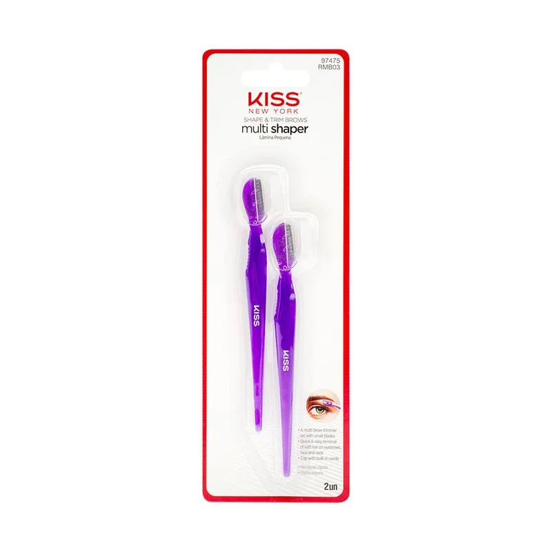 Navalhas para o Rosto Kiss NY Multi Shaper Lâminas Curtas 2Un