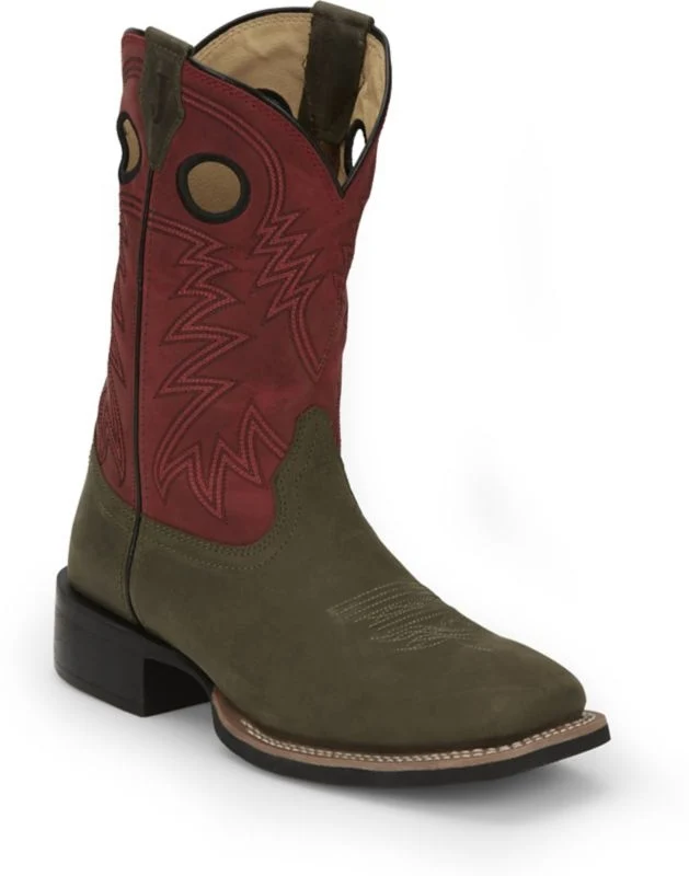 Justin Mens Show Stopper 11" Western Bots Grey / 10 EE