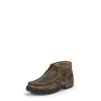 Justin Mens Casual Full Grain Brown Mocs Brown / 11 D