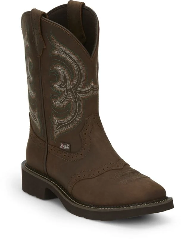 Justin Ladies Gypsy Inji Square Toe Boots Brown / 7