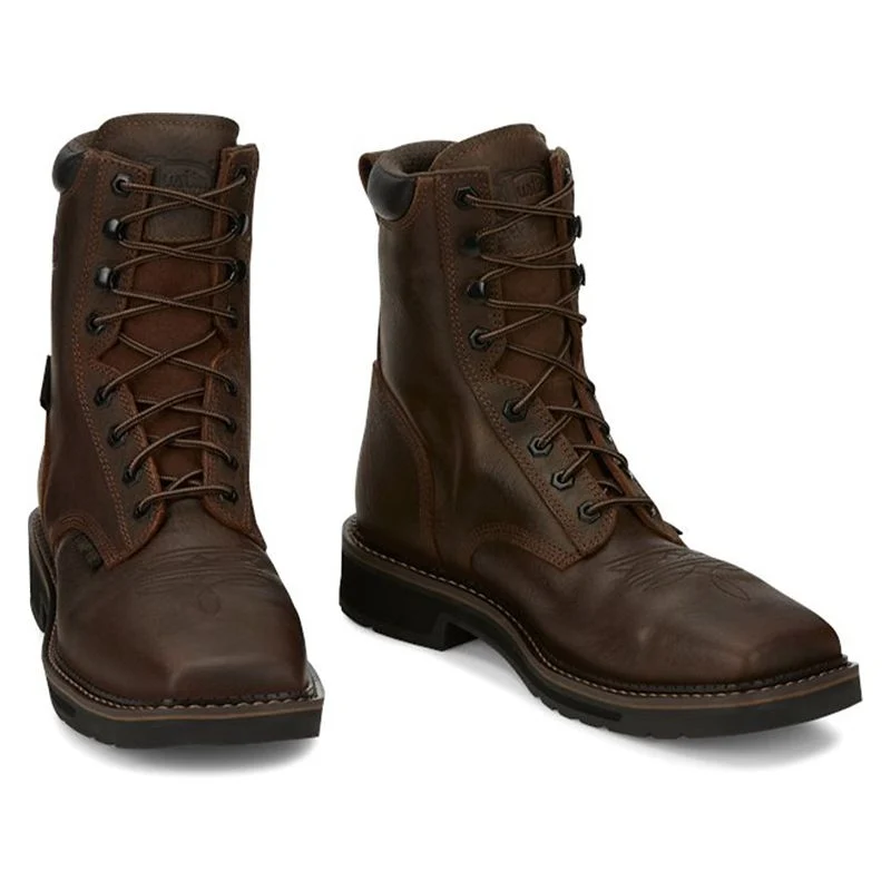 JOW Mens Driller Comp Toe Lace-up Work Boots Brown / 8.5 EE