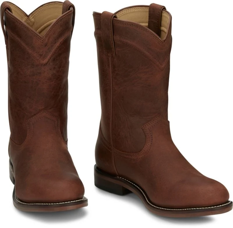 Justin Mens Braswell Roper Boots Brown / 10 EE