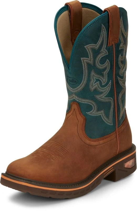 JOW Mens Resistor Sq Work Boots Turquoise / 14 EE