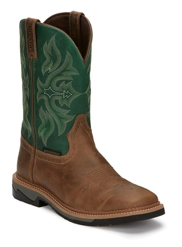 Justin Mens Stampede Bolt Comp Boots Brown / 11.5 EE