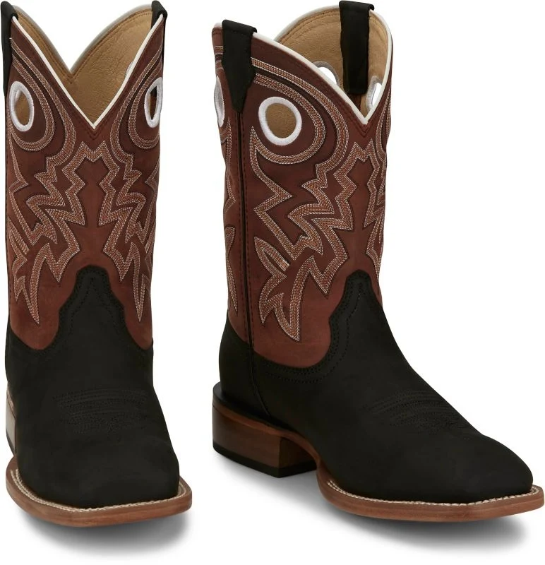 Justin Mens Tuf Square Toe Boots Red / 8 EE