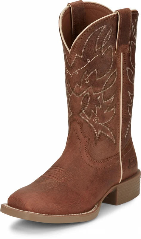 Justin Ladies Halter 11" Western Boots Roasted Cognac / 7.5 B