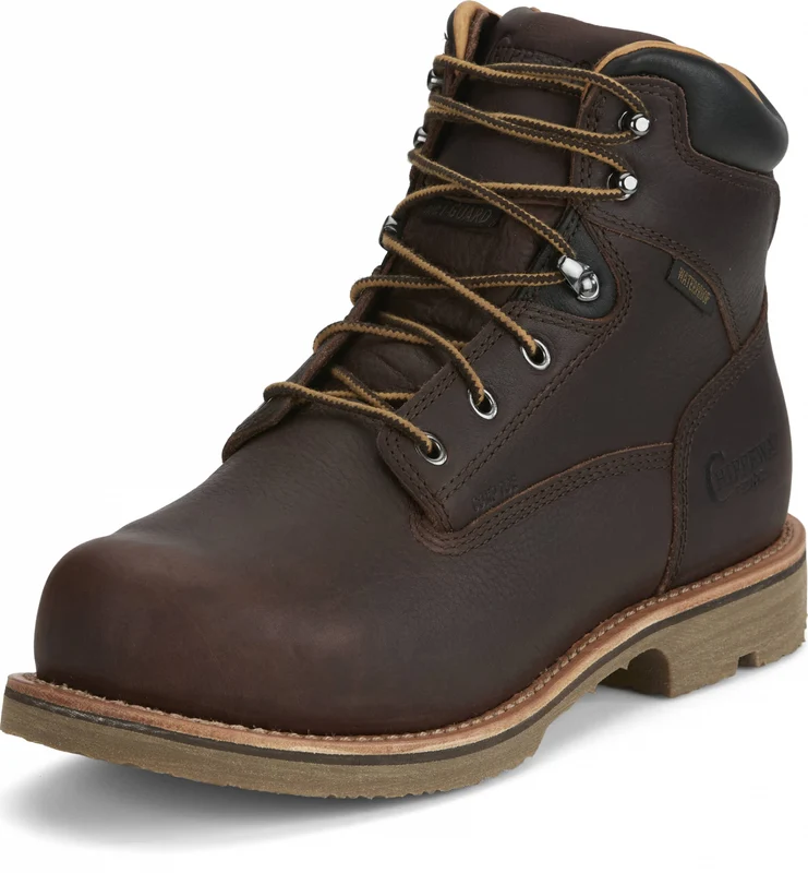 Chippewa Mens Serious Plus 6" Waterproof Comp Toe Met Guard Puncture Resisting Boots Briar Oiled Brown / 7.5 EE