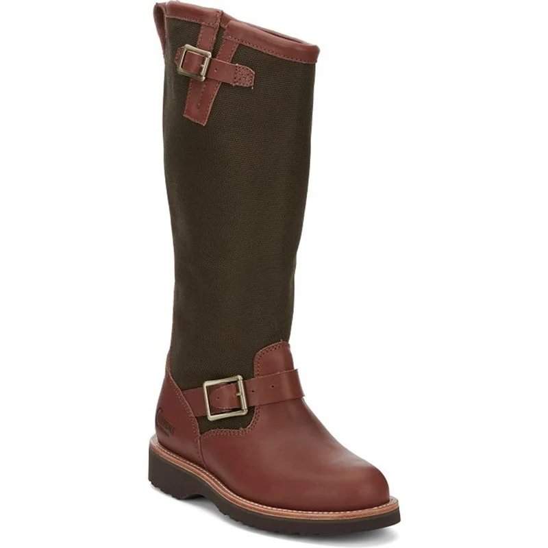 Chippewa Ladies Sunjo 15" Snake Boots Oro Russett Brown / 8 M
