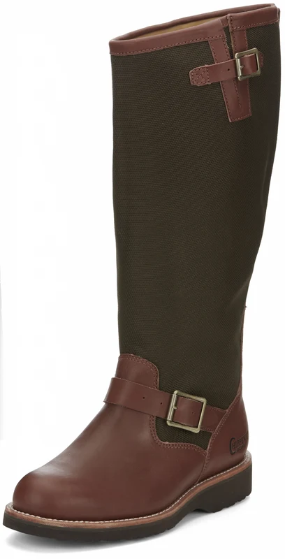 Chippewa Mens Descaro 17" Snake Boots Oro Russett Brown / 8 D