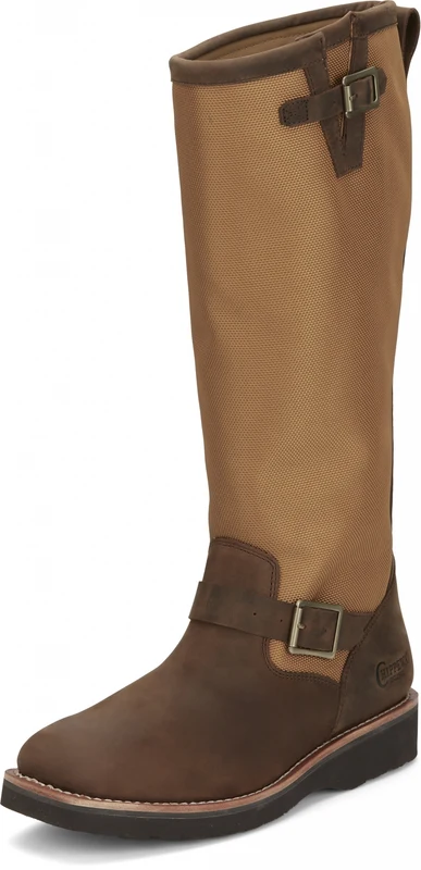 Chippewa Mens Cottonwood 17" Snake Boots Hickory Brown / 7 D