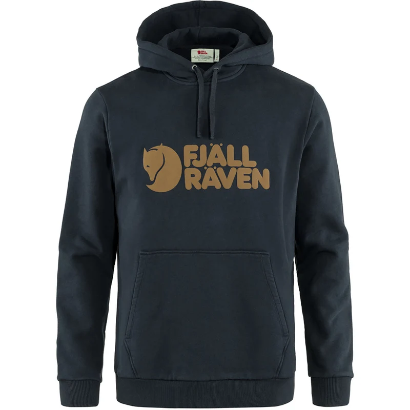 Men's Fjallraven Logo Hoodie Dark Navy / L