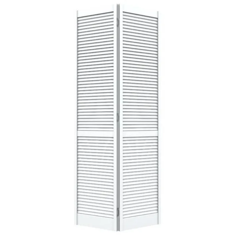 ReliaBilt 35-1/2-in x 79-in Louvered Solid Core Pine Interior Bifold Closet Door