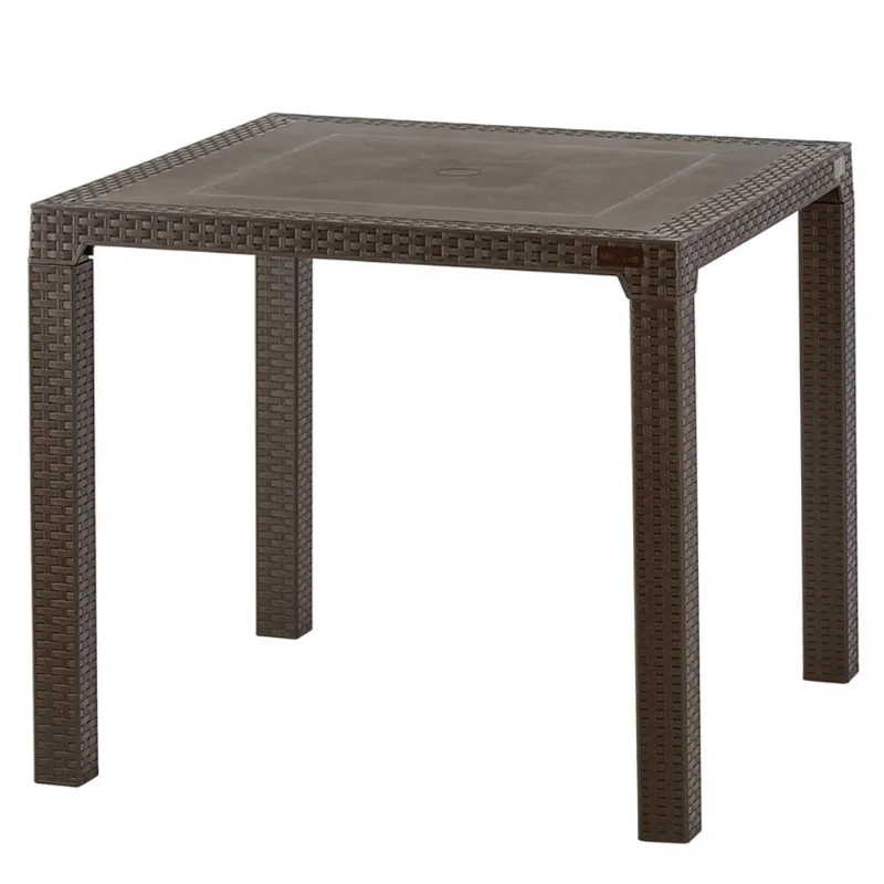 Mesa Aura wengue polipropileno 72x80x80 cm Vanyplas