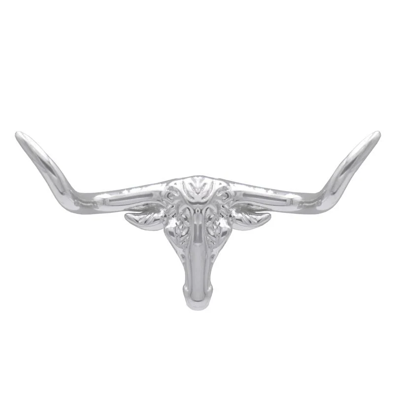 Kelly Herd Small Longhorn Tie Tack Sterling Silver