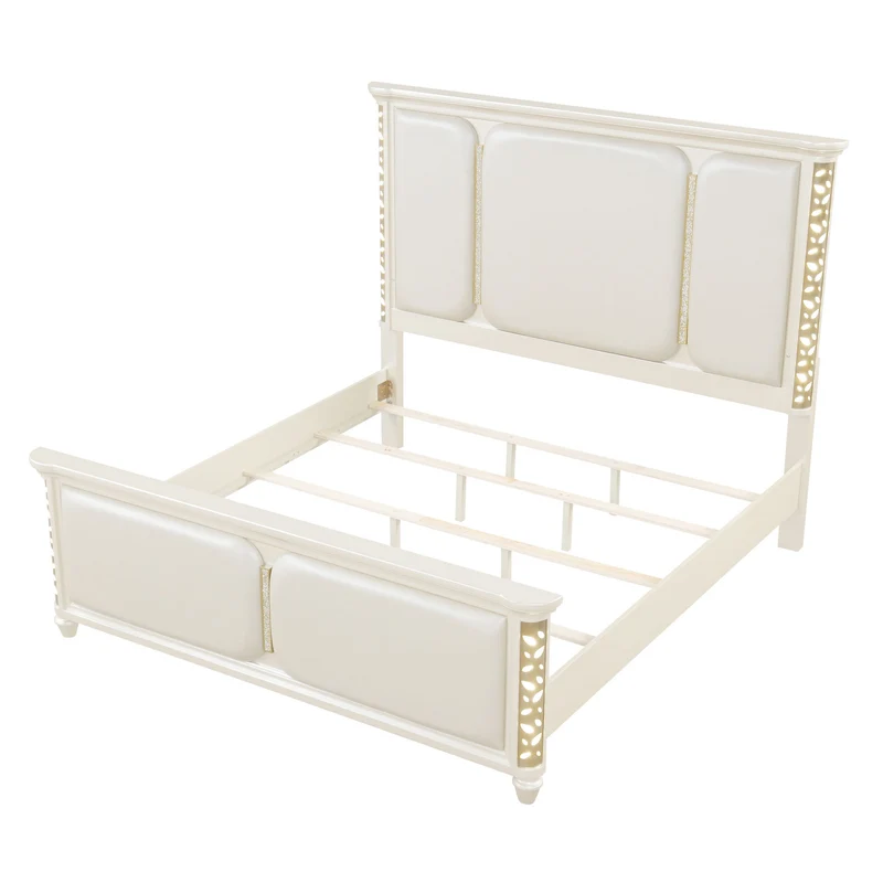 Cinderella - Upholstered Bed Beige / Queen