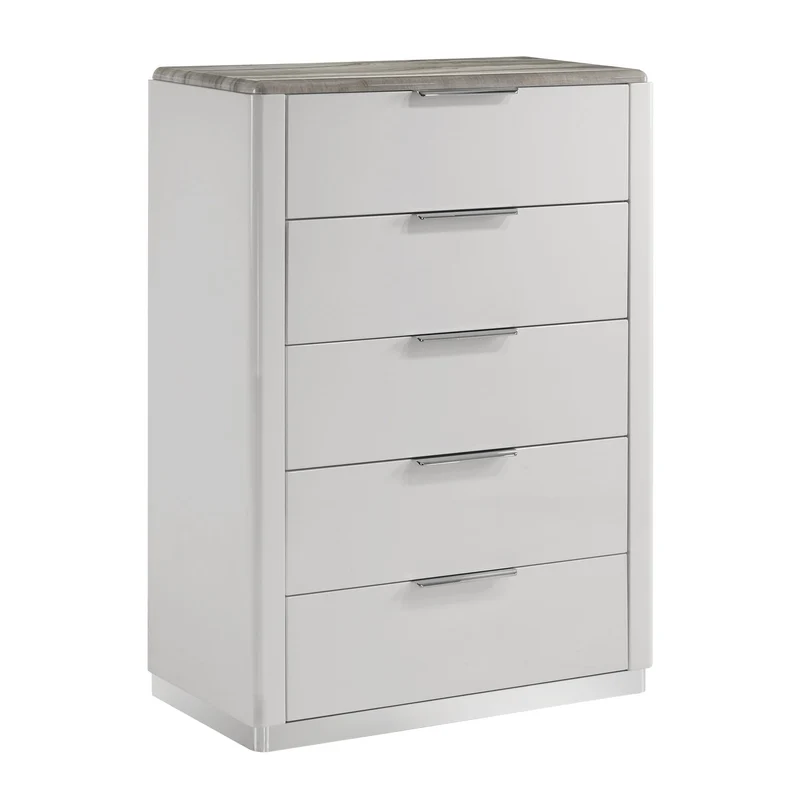 Jazz - 5 Drawer Chest - White